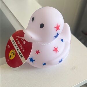 Red, White, and Blue Star Rubber Duck